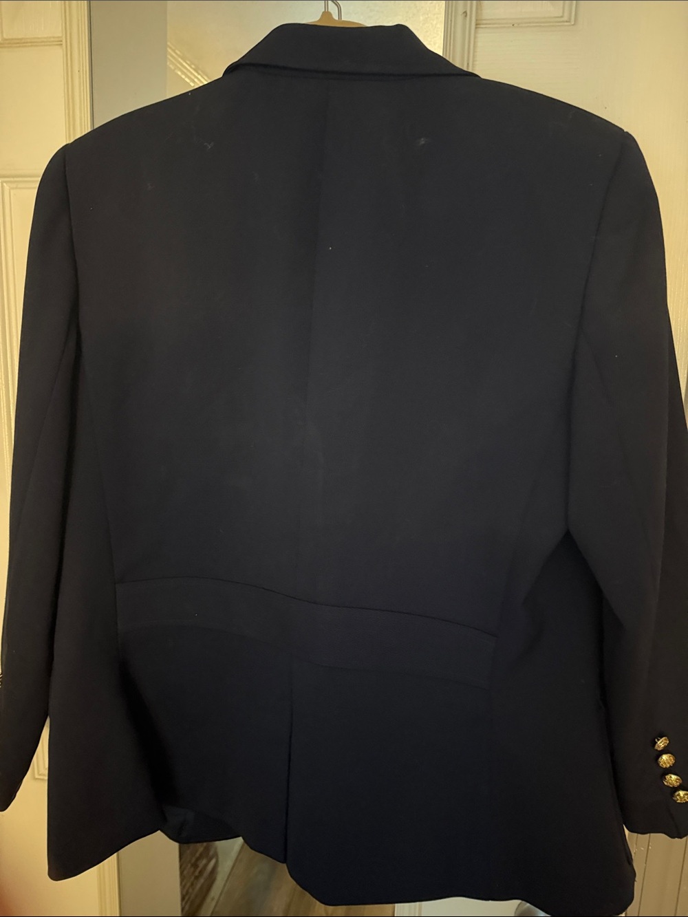 Lauren Ralph Lauren Navy Blazer with Gold Crest Buttons - Picture 2 of 6